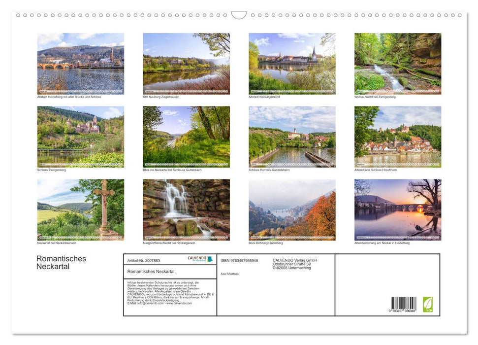 Romantisches Neckartal (CALVENDO Wandkalender 2026)