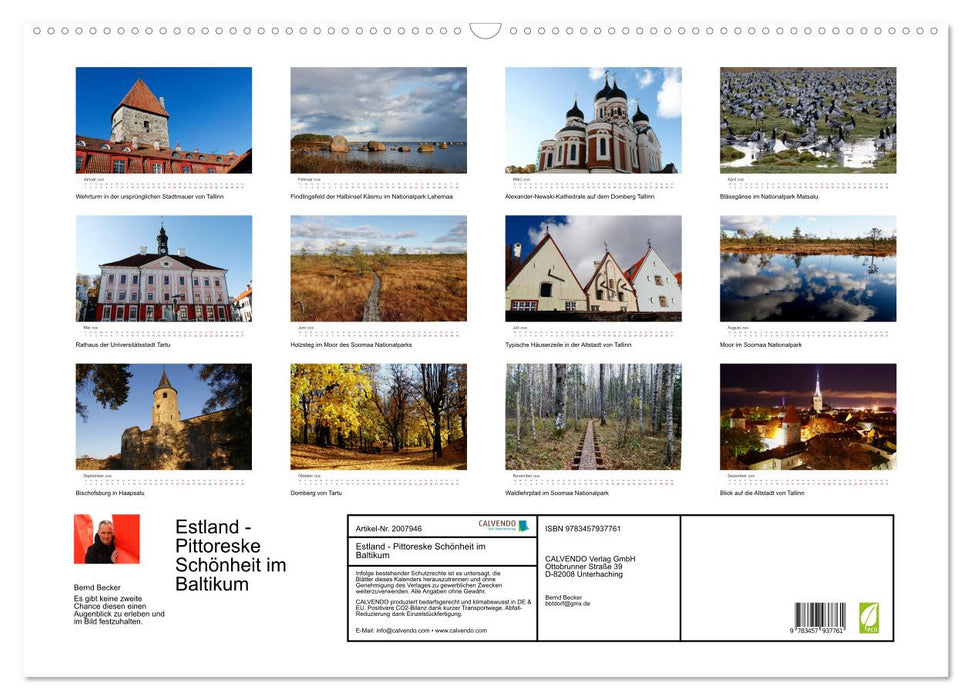 Estland - Pittoreske Schönheit im Baltikum (CALVENDO Wandkalender 2026)