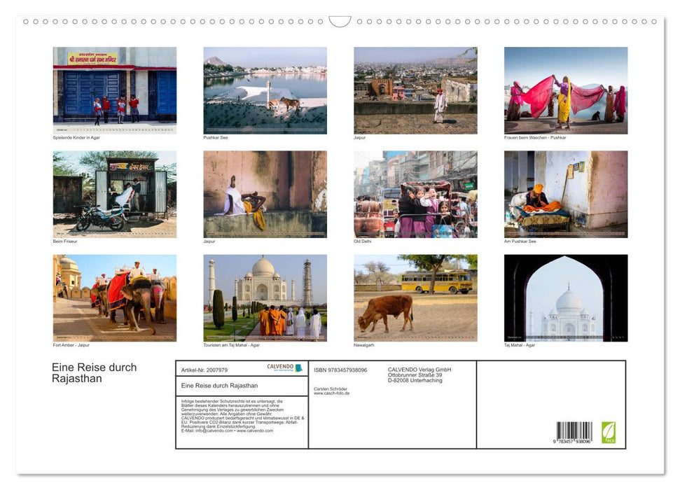 Eine Reise durch Rajasthan (CALVENDO Wandkalender 2026)