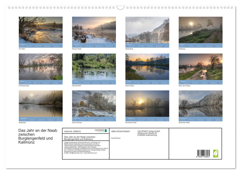 Das Jahr an der Naab zwischen Burglengenfeld und Kallmünz (CALVENDO Wandkalender 2026)