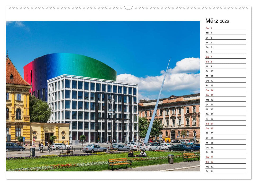 Ein Wochenende in Zagreb (CALVENDO Wandkalender 2026)
