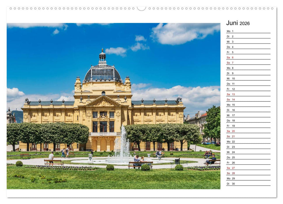 Ein Wochenende in Zagreb (CALVENDO Wandkalender 2026)