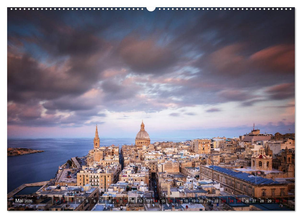 Valletta - Morbide Schönheit im Mittelmeer (CALVENDO Wandkalender 2026)