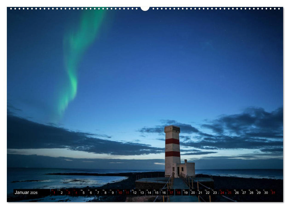 Aurora borealis - Magische Polarlichtnächte in Island und Norwegen (CALVENDO Wandkalender 2026)