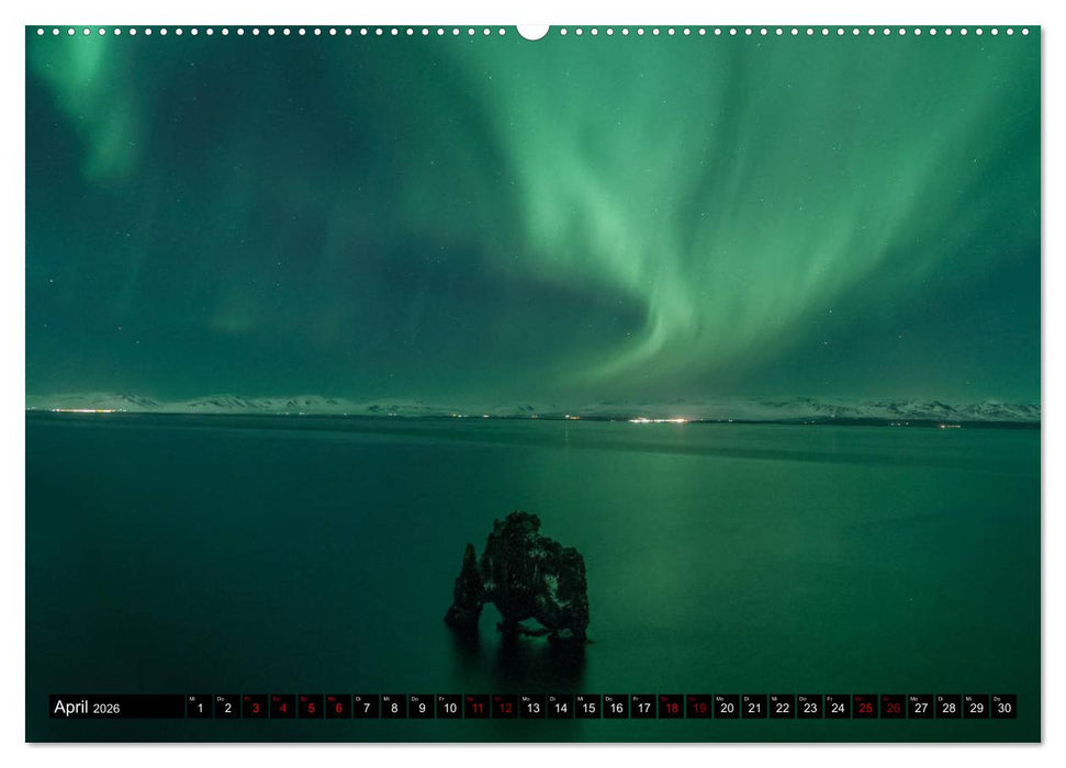 Aurora borealis - Magische Polarlichtnächte in Island und Norwegen (CALVENDO Wandkalender 2026)