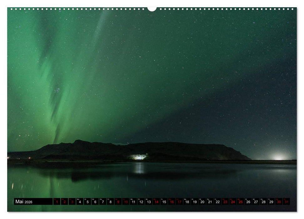 Aurora borealis - Magische Polarlichtnächte in Island und Norwegen (CALVENDO Wandkalender 2026)