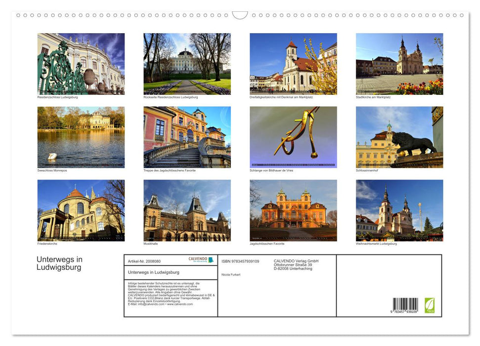 Unterwegs in Ludwigsburg (CALVENDO Wandkalender 2026)