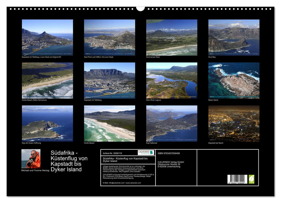 Südafrika - Küstenflug von Kapstadt bis Dyker Island (CALVENDO Wandkalender 2026)