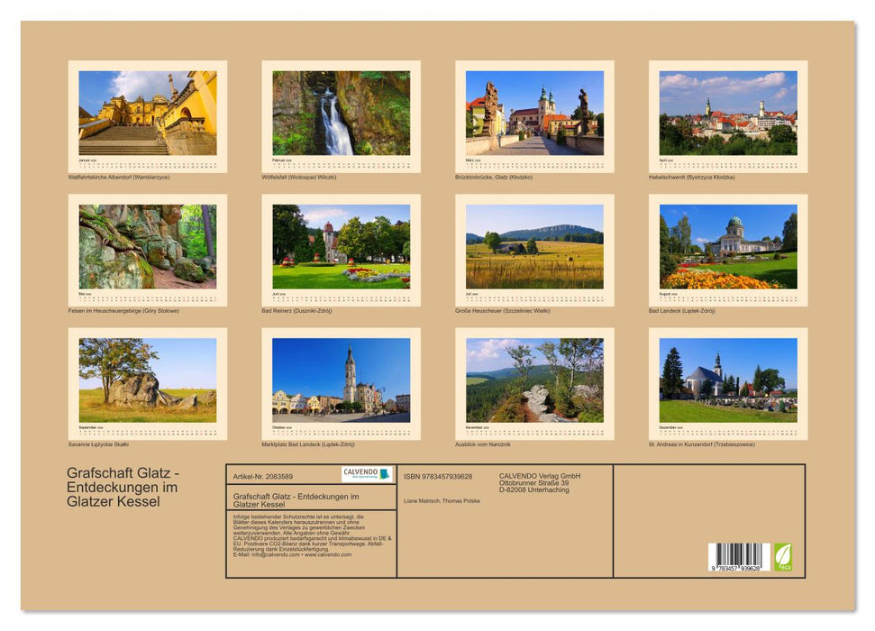 Grafschaft Glatz - Entdeckungen im Glatzer Kessel (CALVENDO Wandkalender 2026)
