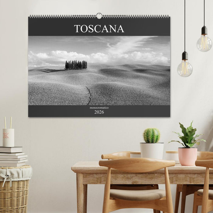 Toscana - monocromatico (CALVENDO Wandkalender 2026)