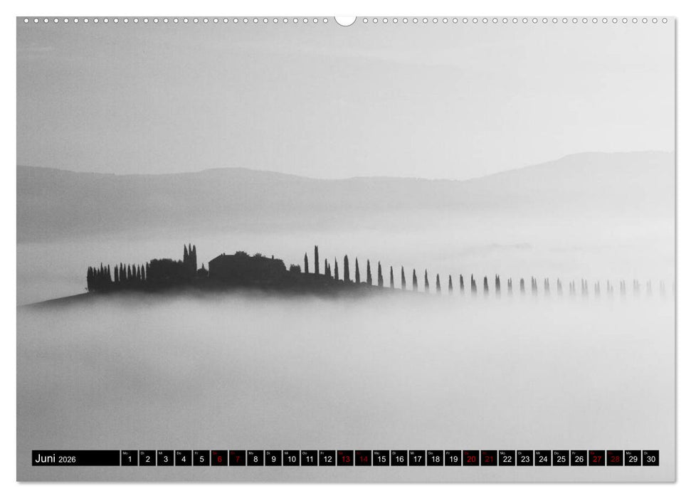 Toscana - monocromatico (CALVENDO Wandkalender 2026)