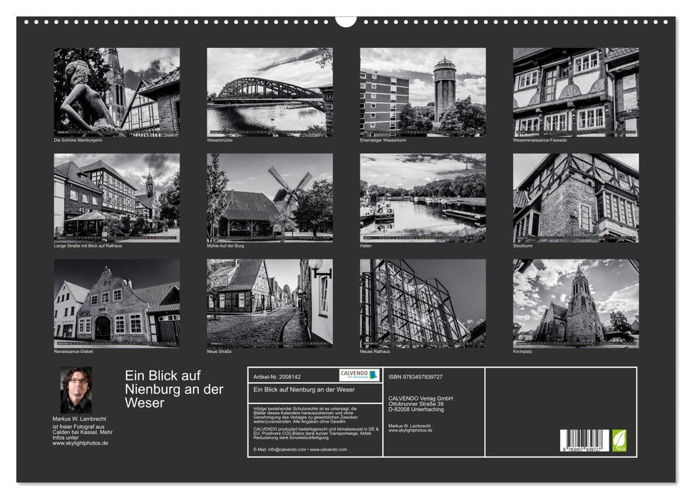 Ein Blick auf Nienburg an der Weser (CALVENDO Wandkalender 2026)