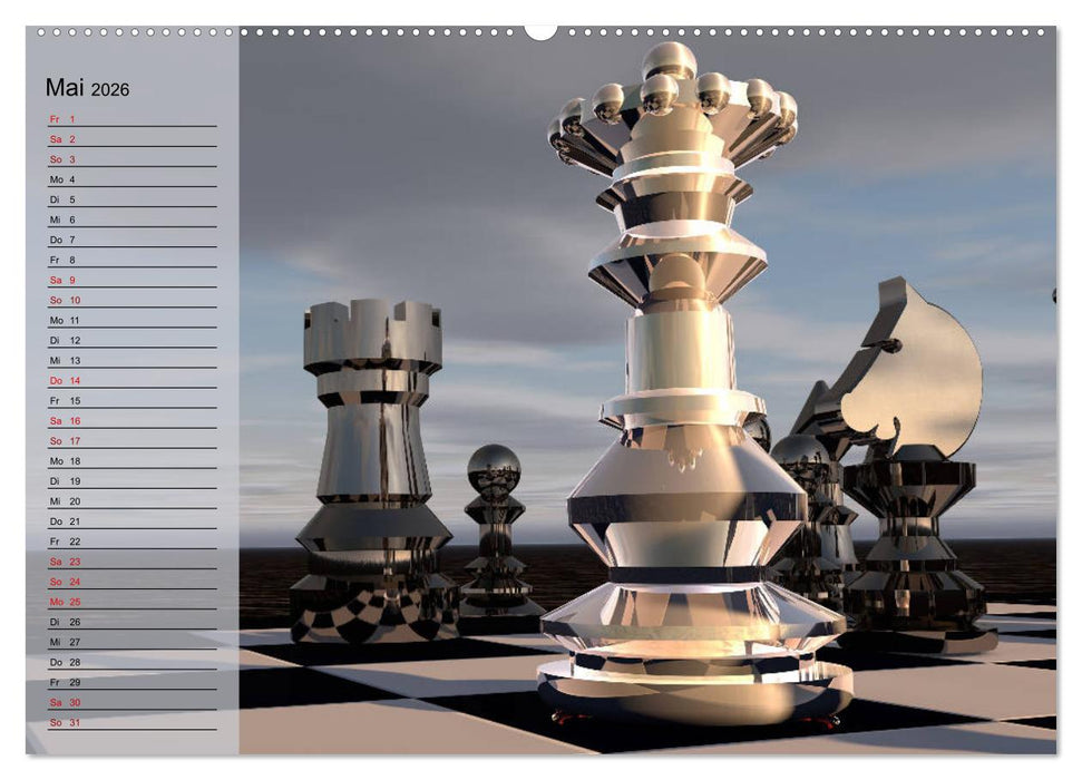 SCHACH - Spiel der Könige (CALVENDO Wandkalender 2026)