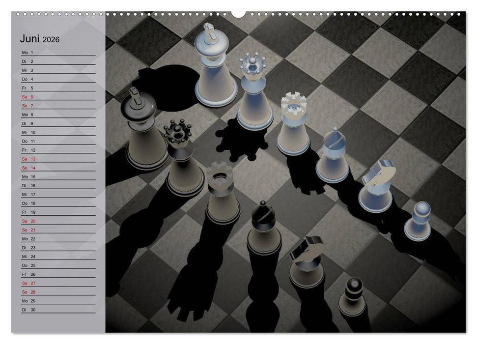 SCHACH - Spiel der Könige (CALVENDO Wandkalender 2026)