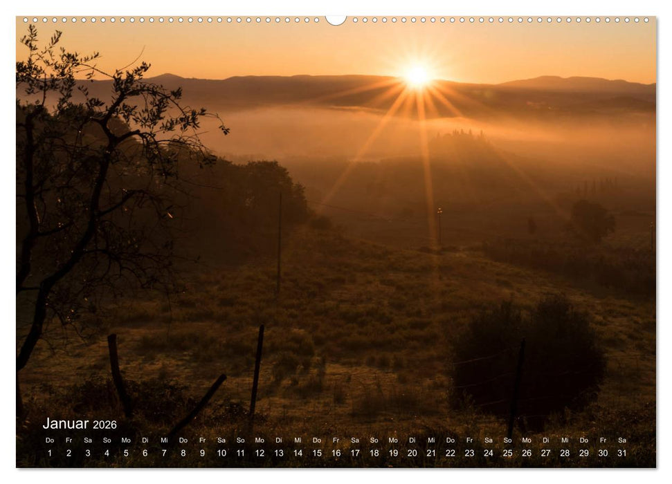 Traumblicke Toskana - Licht, Land, Leben (CALVENDO Wandkalender 2026)