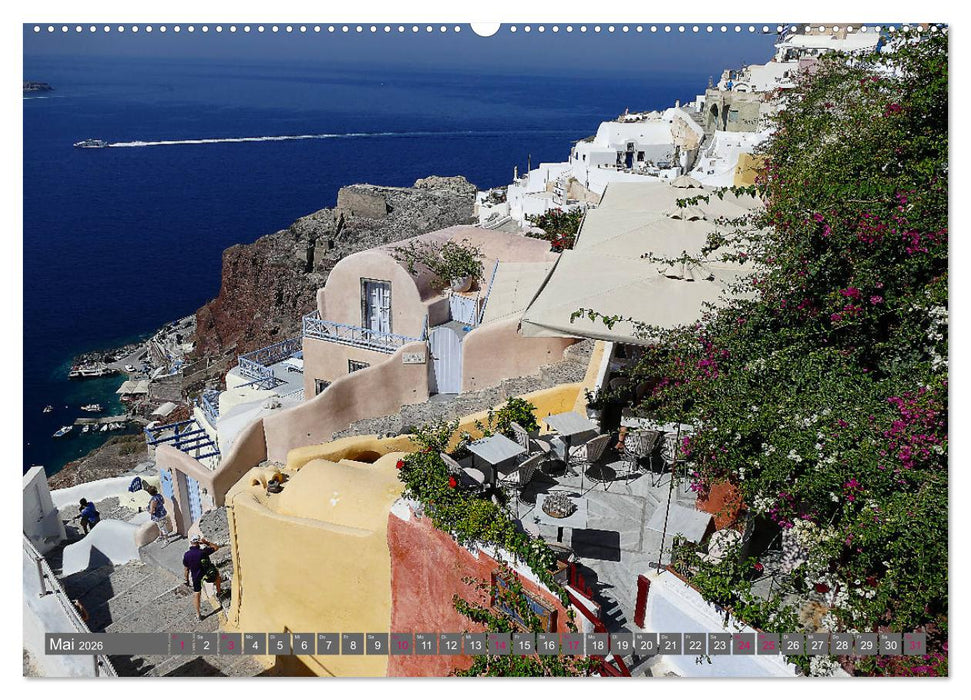 Santorini - Insel ewiger Liebe (CALVENDO Wandkalender 2026)