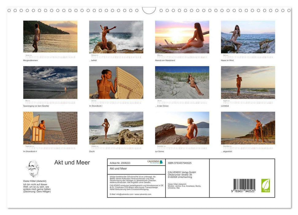 Akt und Meer (CALVENDO Wandkalender 2026)