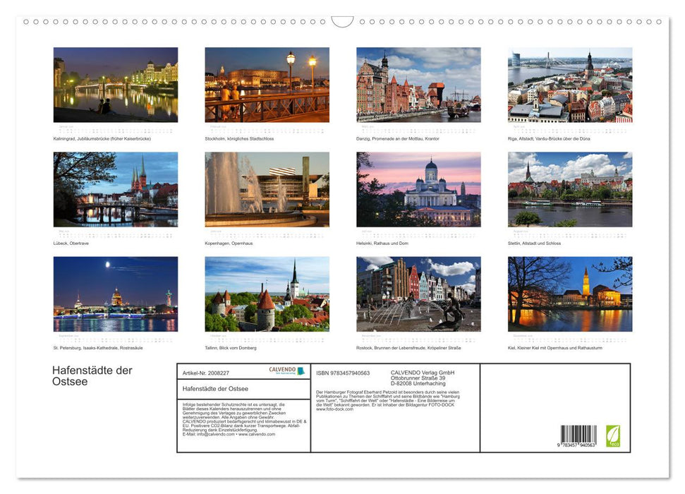 Hafenstädte der Ostsee (CALVENDO Wandkalender 2026)
