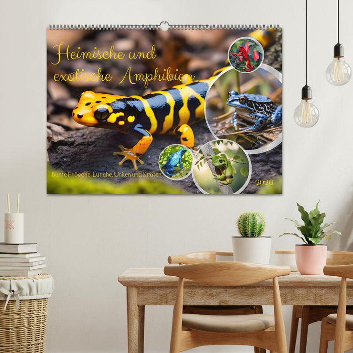 Heimische und exotische Amphibien (CALVENDO Wandkalender 2026)