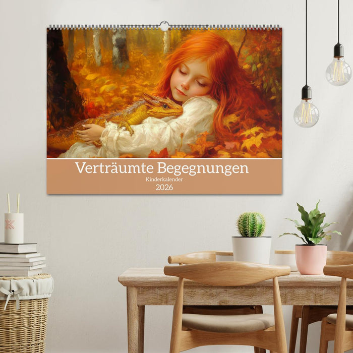 Verträumte Begegnungen - Kinderkalender (CALVENDO Wandkalender 2026)