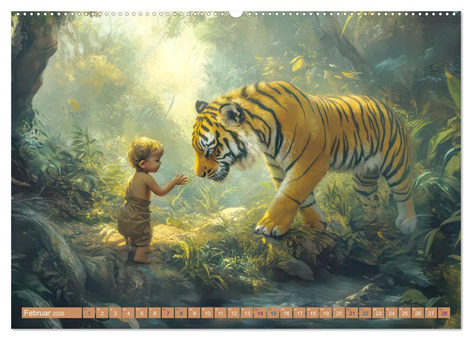 Verträumte Begegnungen - Kinderkalender (CALVENDO Premium Wandkalender 2026)