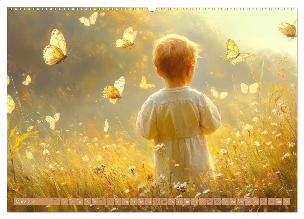 Verträumte Begegnungen - Kinderkalender (CALVENDO Premium Wandkalender 2026)