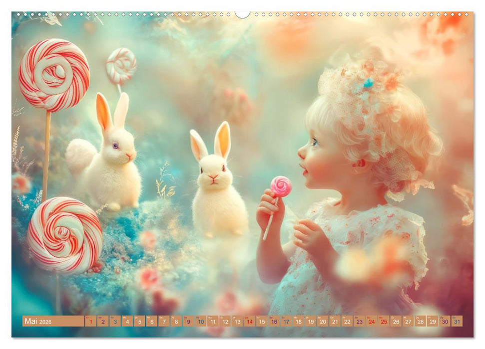 Verträumte Begegnungen - Kinderkalender (CALVENDO Premium Wandkalender 2026)