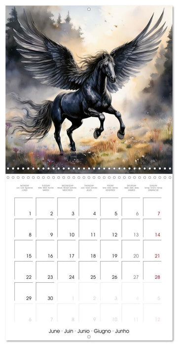 Les chevaux fabuleux des légendes et des mythes (CALVENDO Calendrier mensuel 2026)