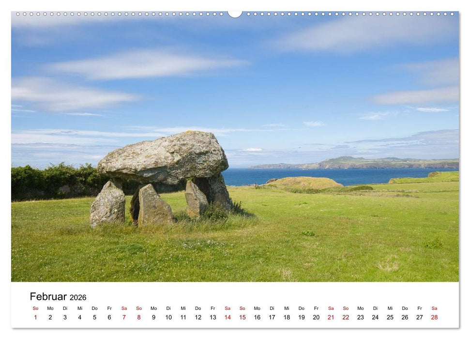 Wales Land der Sehenswürdigkeiten, Landschaften und Natur (CALVENDO Premium Wandkalender 2026)