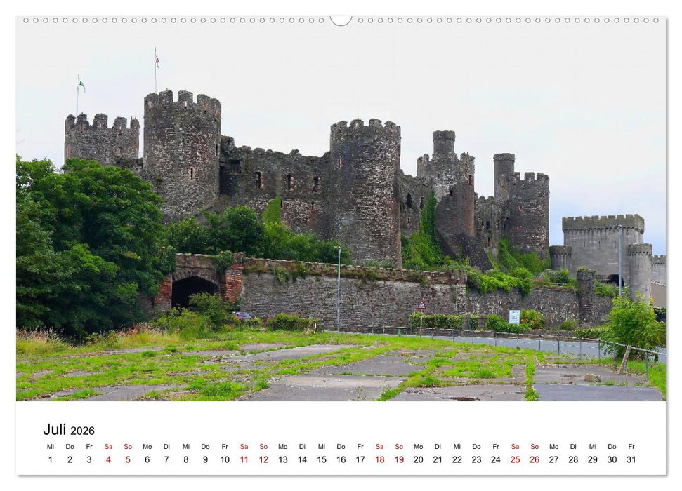 Wales Land der Sehenswürdigkeiten, Landschaften und Natur (CALVENDO Premium Wandkalender 2026)