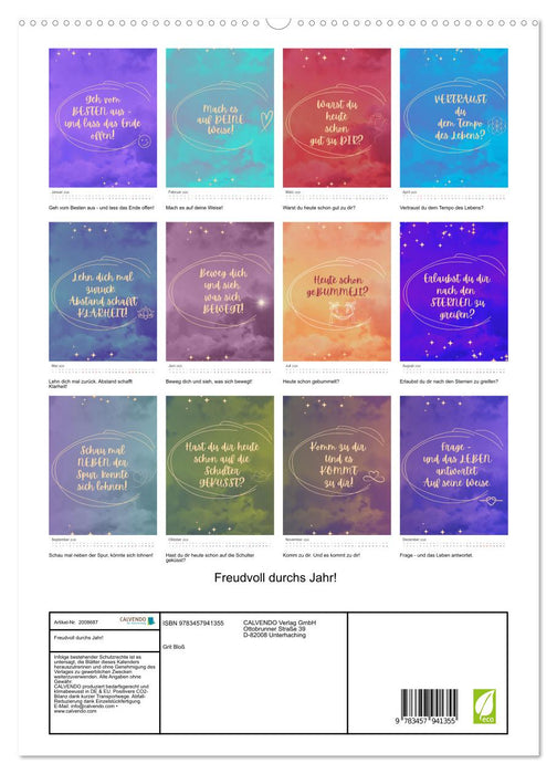 Freudvoll durchs Jahr! (CALVENDO Premium Wandkalender 2026)