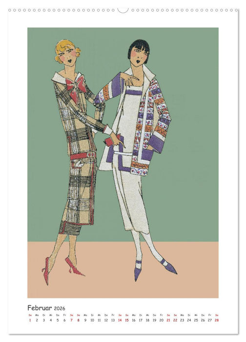 Paris Fashion Art déco (CALVENDO Premium Wandkalender 2026)
