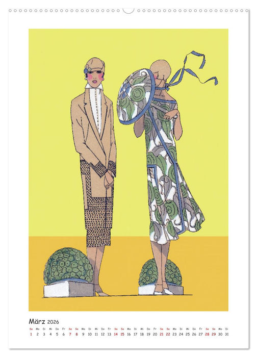 Paris Fashion Art déco (CALVENDO Premium Wandkalender 2026)