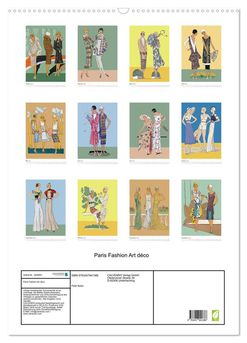Paris Fashion Art déco (CALVENDO Wandkalender 2026)