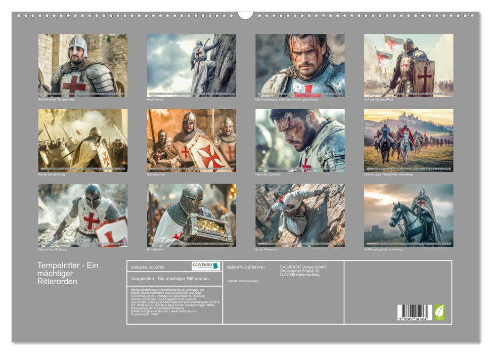 Tempelritter - Ein mächtiger Ritterorden (CALVENDO Wandkalender 2026)
