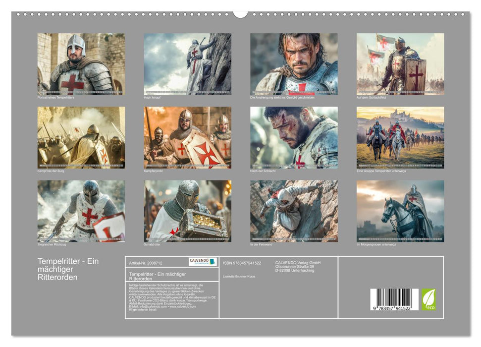 Tempelritter - Ein mächtiger Ritterorden (CALVENDO Premium Wandkalender 2026)