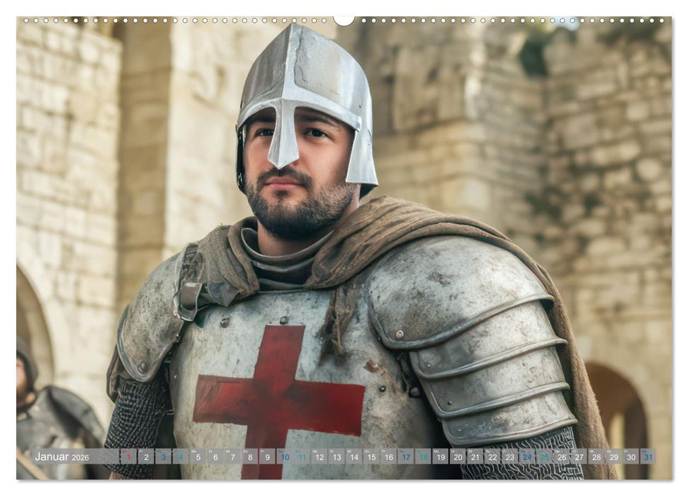 Tempelritter - Ein mächtiger Ritterorden (CALVENDO Premium Wandkalender 2026)