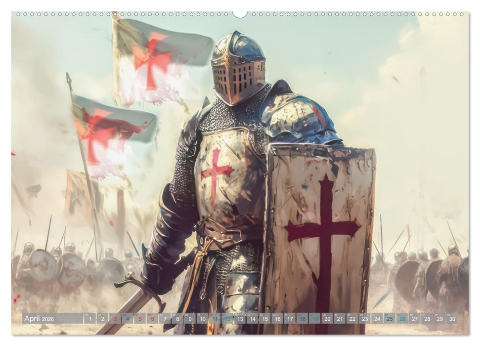 Tempelritter - Ein mächtiger Ritterorden (CALVENDO Premium Wandkalender 2026)