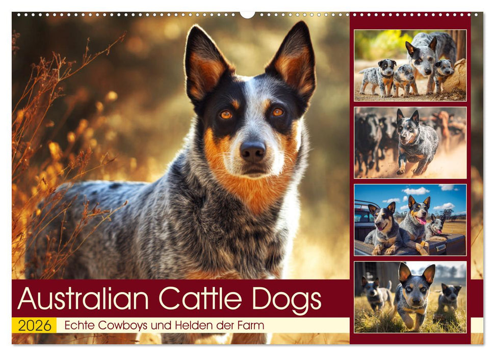 Australian Cattle Dogs. Echte Cowboys und Helden der Farm (CALVENDO Wandkalender 2026)