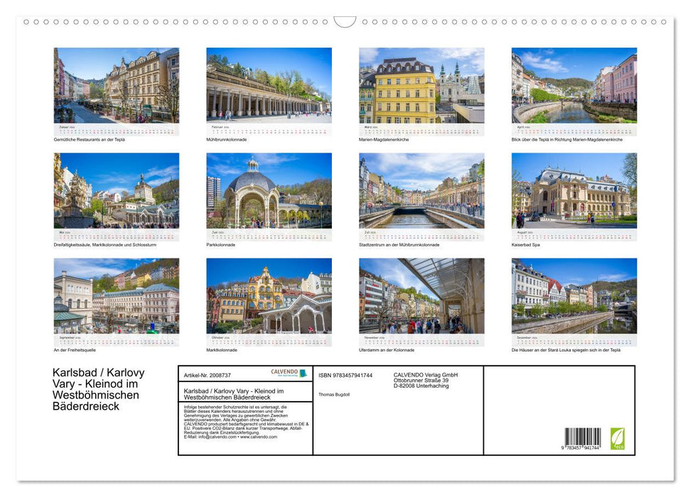 Karlsbad / Karlovy Vary - Kleinod im Westböhmischen Bäderdreieck (CALVENDO Wandkalender 2026)
