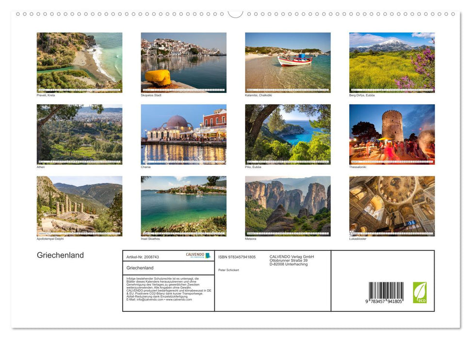 Griechenland (CALVENDO Premium Wandkalender 2026)