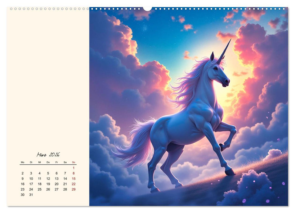 Fantasiewelten - Pferde (CALVENDO Premium Wandkalender 2026)