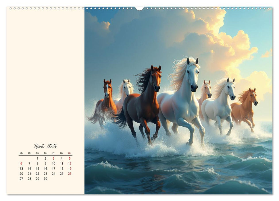 Fantasiewelten - Pferde (CALVENDO Premium Wandkalender 2026)