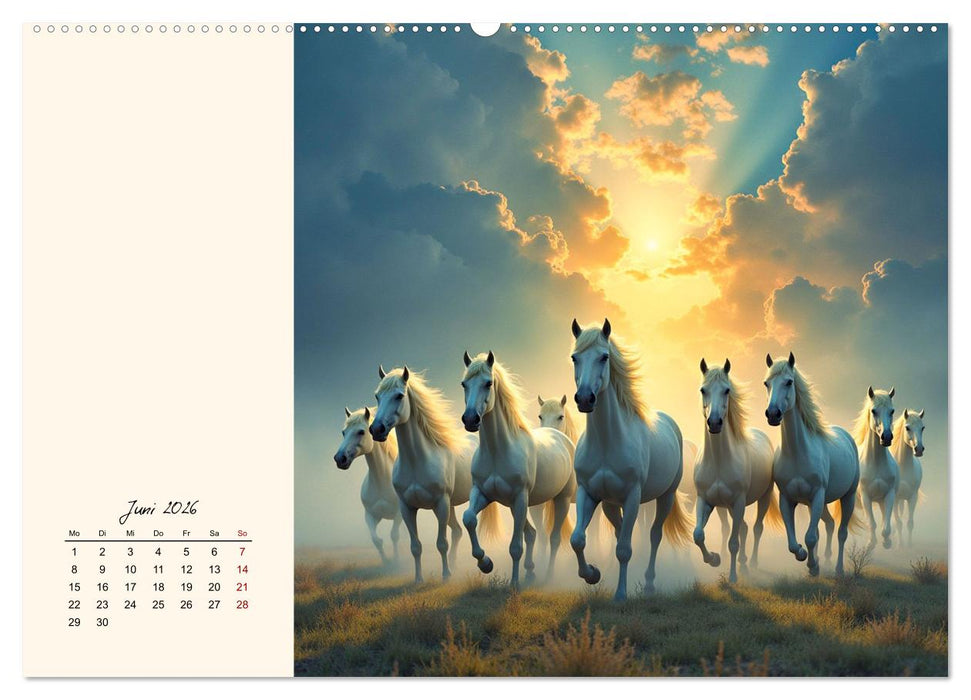 Fantasiewelten - Pferde (CALVENDO Premium Wandkalender 2026)