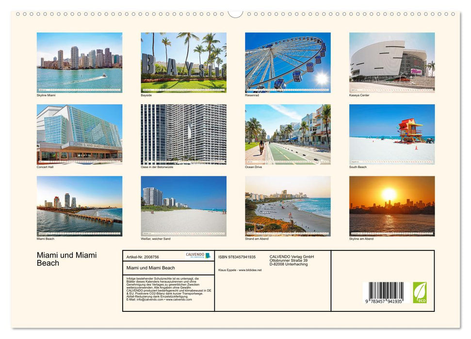 Miami und Miami Beach (CALVENDO Premium Wandkalender 2026)