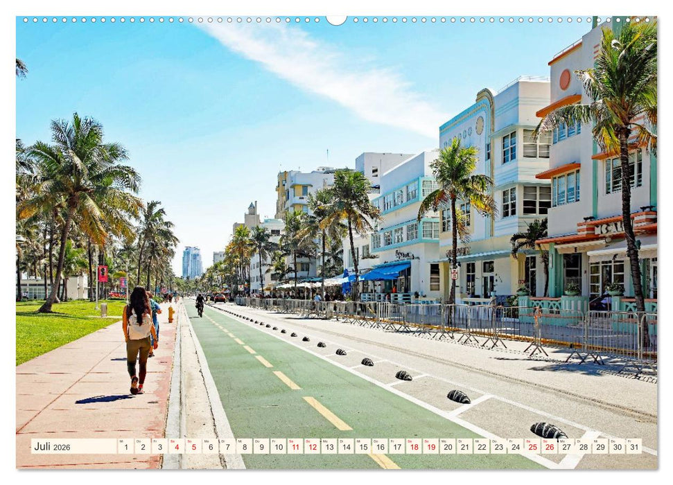 Miami und Miami Beach (CALVENDO Premium Wandkalender 2026)
