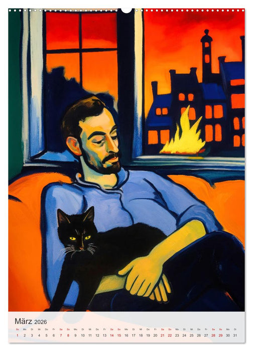 EXPRESSIONISMUS Neu Erleben Ein KI-Kunstkalender (CALVENDO Premium Wandkalender 2026)