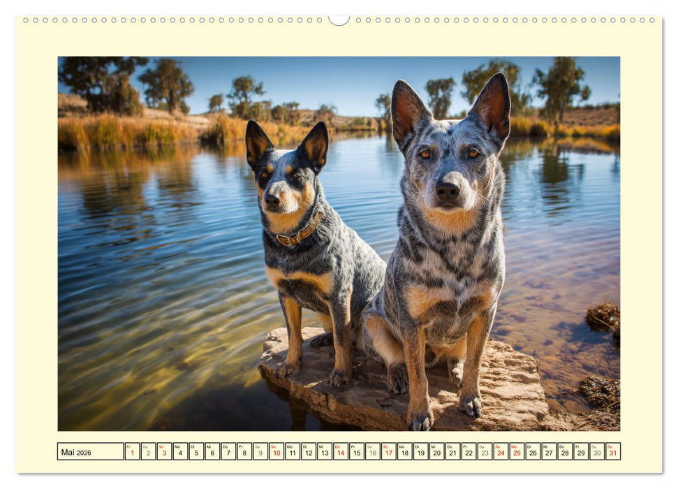 Australian Cattle Dogs. Echte Cowboys und Helden der Farm (CALVENDO Premium Wandkalender 2026)