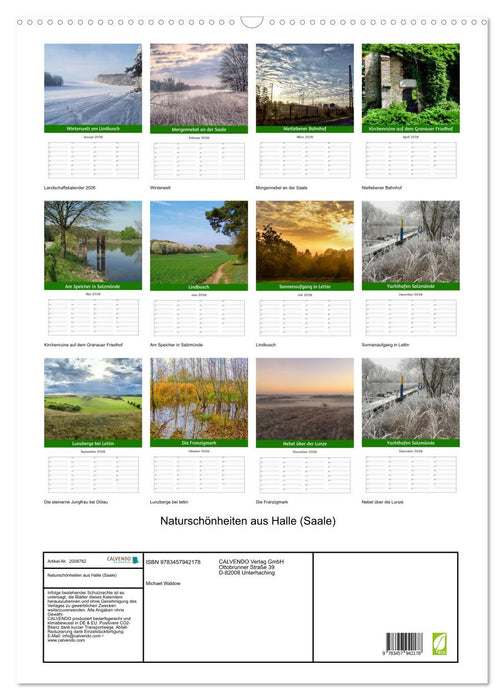 Naturschönheiten aus Halle (Saale) (CALVENDO Wandkalender 2026)