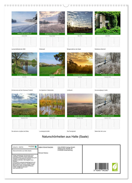 Naturschönheiten aus Halle (Saale) (CALVENDO Premium Wandkalender 2026)